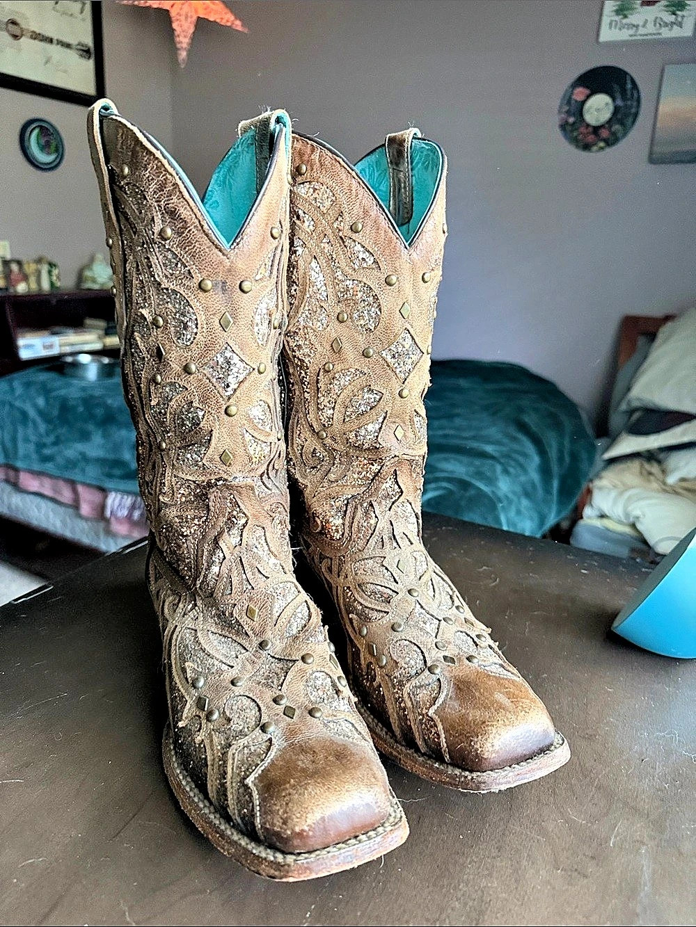 Corral Boots Embellished Western Brown US 9.5M